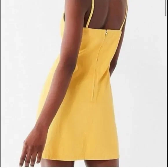 BDG retro denim yellow mini dress small - Picture 4 of 12